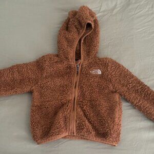 The North Face Baby Bear Zip Up Sweater in Utility Brown Size 18-24M Pre-owned